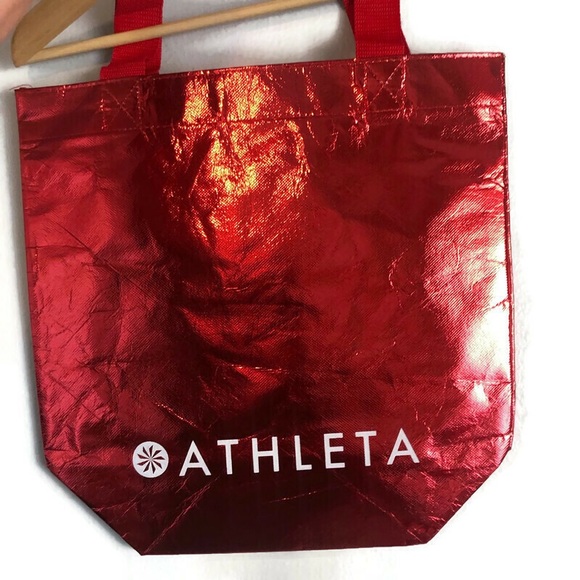 Athleta reusable tote shiny bright red - Picture 2 of 3